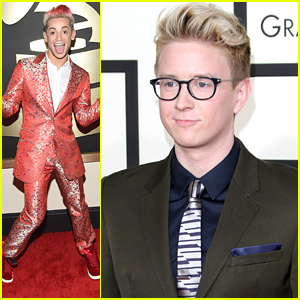Frankie Grande Matches His Hair To His Suit For Grammys 2015