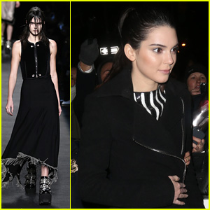 Kendall Jenner Sports Wet Hair in Her Face During Alexander Wang Fashion Show