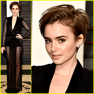 Lily Collins Has a New Haircut - See Her Oscars Look!