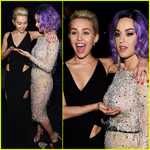 Miley Cyrus & Katy Perry Share Cute Grammys Moment!