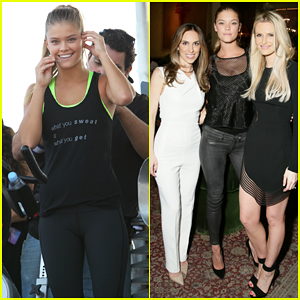 Nina Agdal Gets Miami Pumped for Charity Spin Class During LeSutra Model Beach Volleyball Tournament!