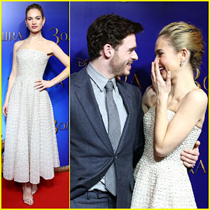 Richard Madden & Lily James Get Silly at 'Cinderella' Photo Call!