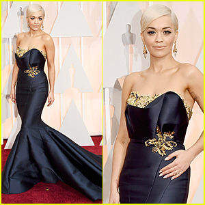 Rita Ora's Bodyguard Follows Her at Oscars 2015