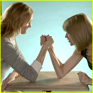 Taylor Swift & Karlie Kloss Arm Wrestle for 'Vogue' Video!