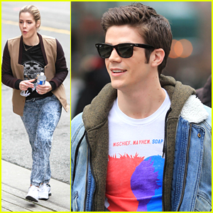 Emily Bett Rickards Heads Back To 'The Flash' - See The Pics!