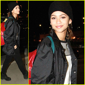 Zendaya Heads To New York Fashion Week From L.A.