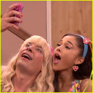 Ariana Grande Stops By 'EW!' With Jimmy Fallon