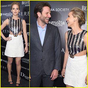 Jennifer Lawrence Makes Bradley Cooper Crack Up at 'Serena' Premiere