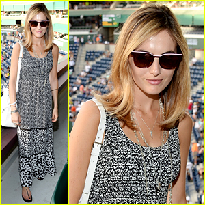 Camilla Belle Puts Her Game Face On to Watch Tennis Tournament