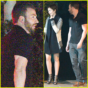 Lily Collins Gets Dressed Up For Date With Chris Evans