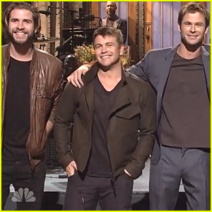 Liam Hemsworth Joins Brother Chris On Stage for 'SNL' Monologue!