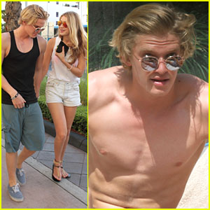 Shirtless Cody Simpson Soaks Up Sun in Miami With Gigi Hadid