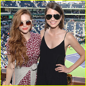 Holland Roden & Shelley Hennig Hit Up BNP Paribas Open With Max Carver