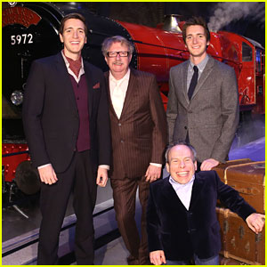 James & Oliver Phelps Reunite With 'Harry Potter' Dad Mark Williams For Hogwarts Express Launch