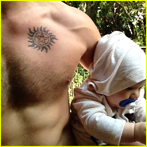 Shirtless Jared Padalecki Lets Adorable Son Shepherd Take the Spotlight
