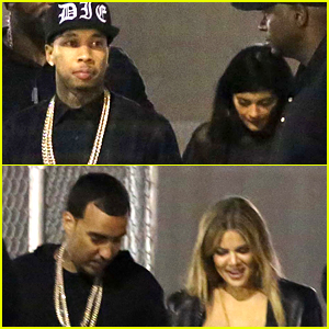 Kylie Jenner Supports Tyga's Concert with Khloe Kardashian
