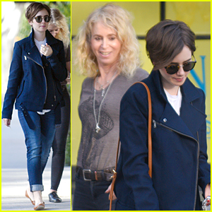 Lily Collins & Mom Jill Meet Up Following Her Romantic Date With Chris Evans