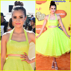 Megan Nicole Brightens Up the Kids Choice Awards 2015 in Neon Yellow