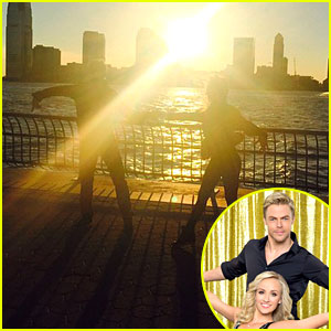 Nastia Liukin & Derek Hough Practice Their Rumba In Front Of NYC's Stunning Sunset - See The Pics!