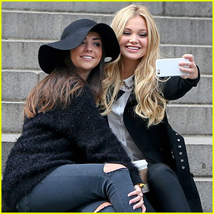Olivia Holt Spends Time With BFF Natalie In New York City