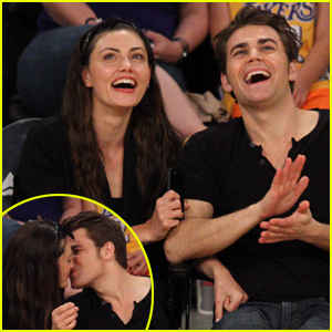 Paul Wesley & Phoebe Tonkin Look So In Love at the Lakers Game!