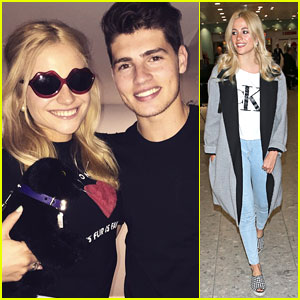 Pixie Lott Returns To London After Reuniting With Gregg Sulkin