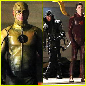 Grant Gustin & Stephen Amell Are Crossing 'Arrow' & 'Flash' Again