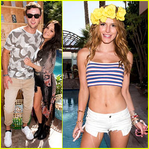 Kelli Berglund & Sterling Beaumon Couple Up at Just Jared's Festival Party Presented by Sonix!