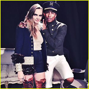 Cara Delevingne Hits the Stage with Pharrell Williams to Perform 'CC The World'!