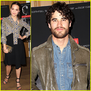 Darren Criss Steps Out To Support Alicia Vikander & Oscar Isaac at 'Ex Machina' Premiere!