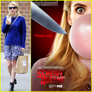 Emma Roberts Blows Major Bubble in New 'Scream Queens' Poster