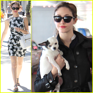 Emmy Rossum Gives Us Some Sugar at LAX Airport