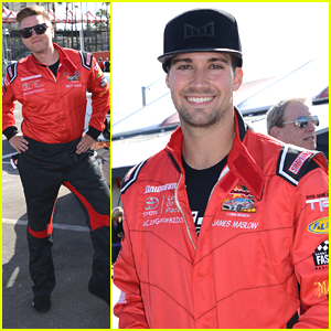 Brett Davern & Nathan Kress Get The Competition Started During Press Day Before Toyota Pro/Celeb Race
