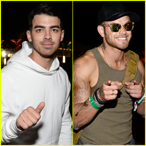 Joe Jonas & Kellan Lutz Party It Up at Coachella's Neon Carnival
