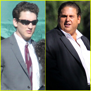 Miles Teller & Jonah Hill Get to Work on 'Arm and the Dudes'