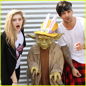 Willow Shields & Mark Ballas Hang Out With Yoda After Easter 'DWTS' Rehearsals