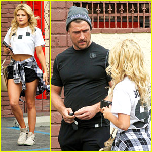Witney Carson & Chris Soules Hit The Dance Studio For DWTS Practice