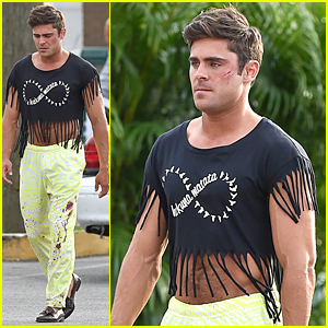Zac Efron Bares Midriff In Black Crop Top at Police Station!
