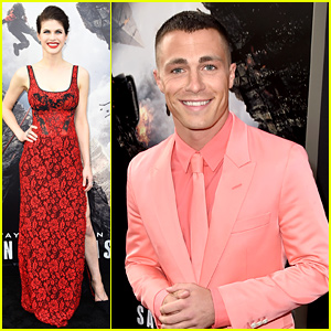 Colton Haynes Is Dressed Like a Pink Flamingo at the 'San Andreas' Premiere!