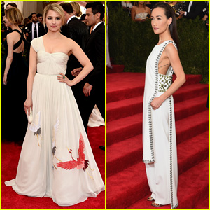 Dianna Agron Pairs Up With Maggie Q for Met Gala 2015 Red Carpet