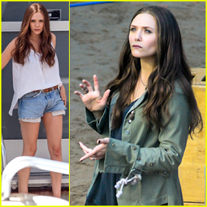 Elizabeth Olsen Films 'Captain America: Civil War' with Her Marvel Co-Stars!