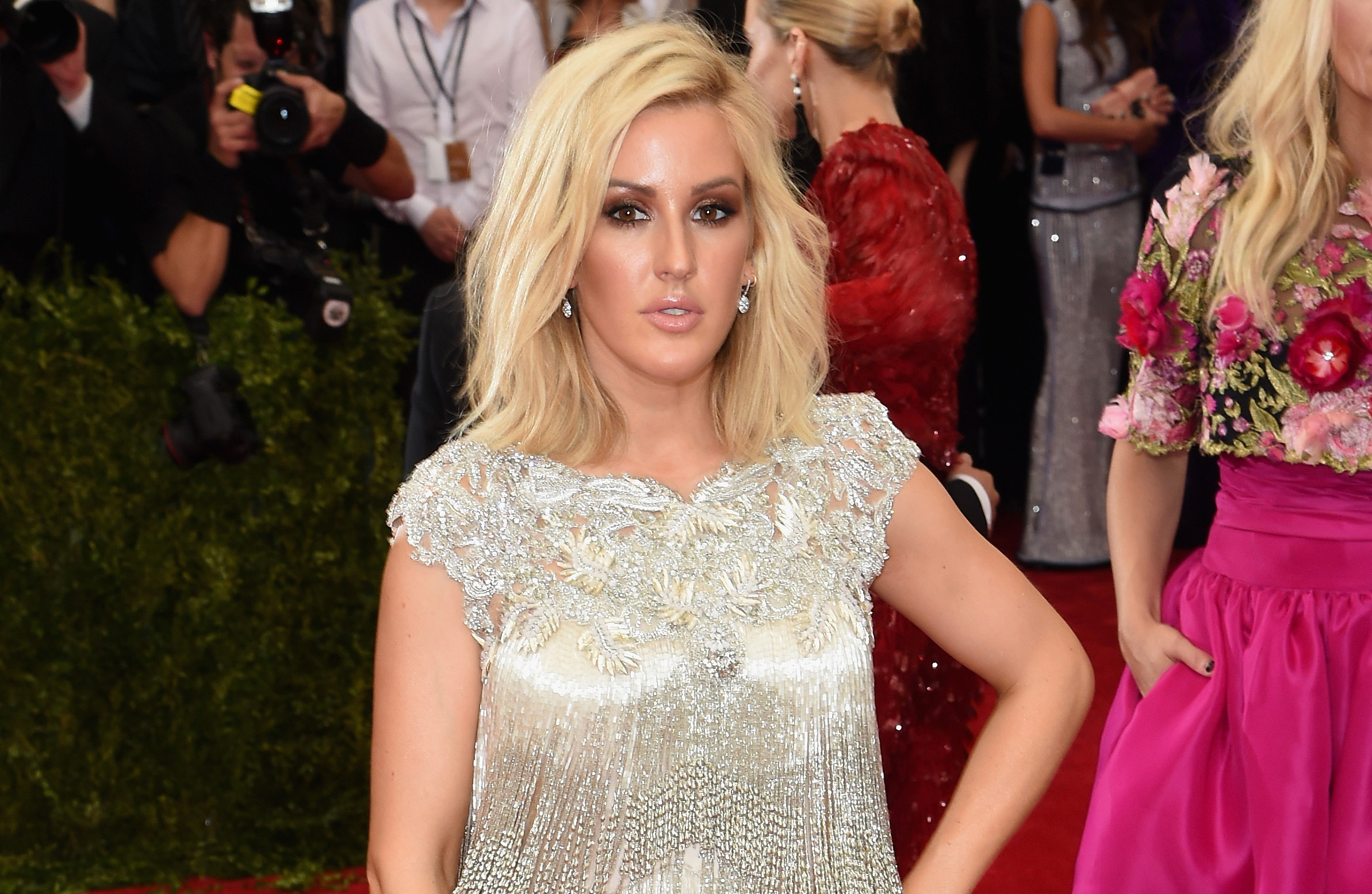 Ellie Goulding Stuns in Fringe Dress at Met Gala 2015