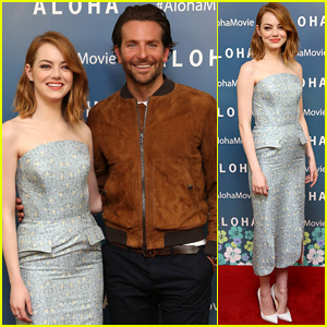 Emma Stone Keeps it Cute at 'Aloha' London Screening With Bradley Cooper