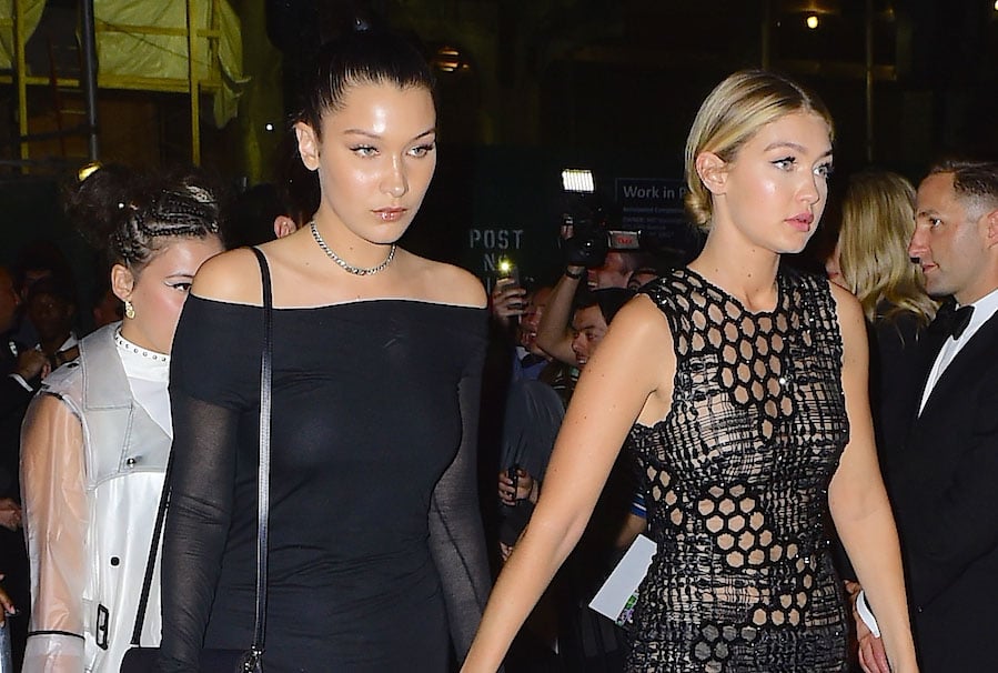 Gigi & Bella Hadid Hold Hands at Rihanna’s Met Gala After Party 2015
