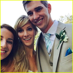 Heather Morris Marries Taylor Hubbell Surrounded By Glee Co-Stars