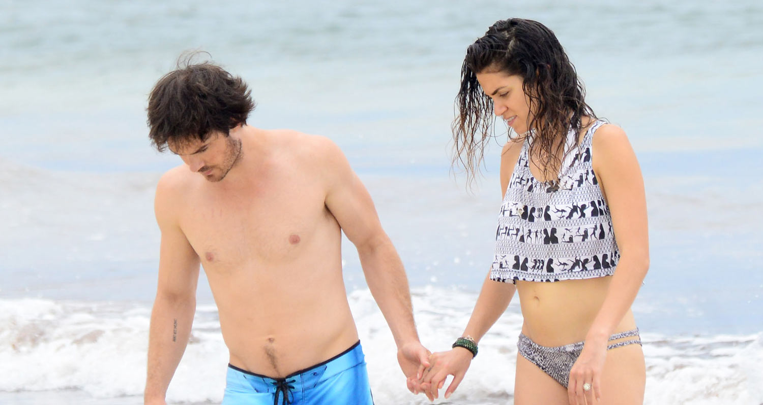 Ian Somerhalder Nikki Reed Hit the Beach for Mexican Honeymoon