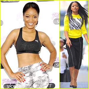 Keke Palmer Encourages Girls to Stay Active During Fitness Class