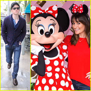 Lea Michele Has Tea Party With Minnie Mouse at Disneyland