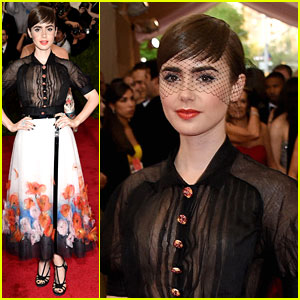 Lily Collins Is Glittered, Glammed & Grateful at the MET Gala 2015
