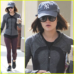 Lucy Hale Grabs Coffee Before Heading To New York City